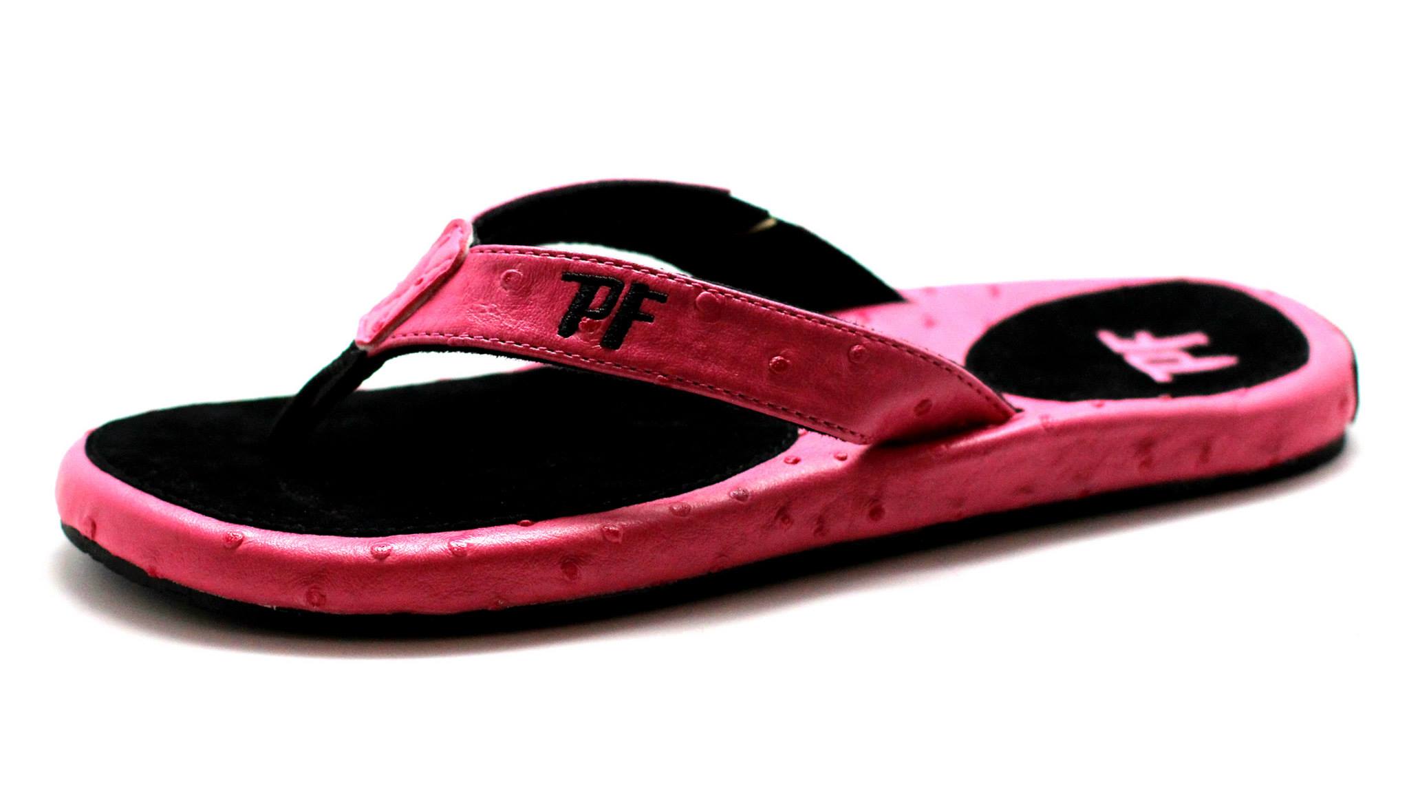 💖 Pink Ostrich – Pimp Flops